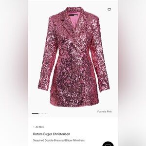 Rotate Birger Christensen Sequined Double-Breasted Blazer Minidress
